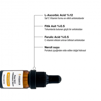 L-Ascorbic Acid 12% Saf C Vitamini Antioksidan Serum 10 ml