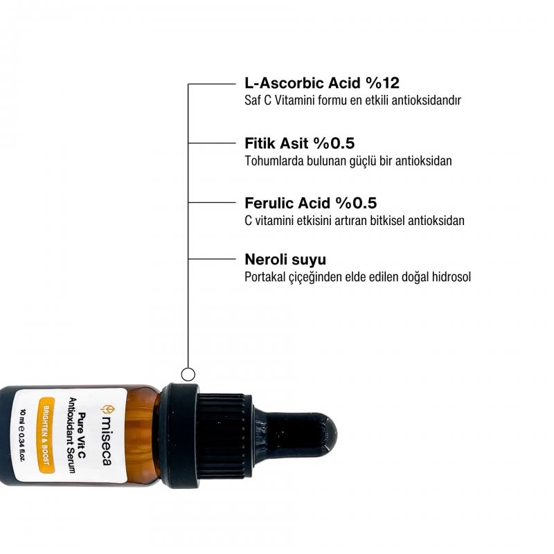 L-Ascorbic Acid 12% Saf C Vitamini Antioksidan Serum 10 ml