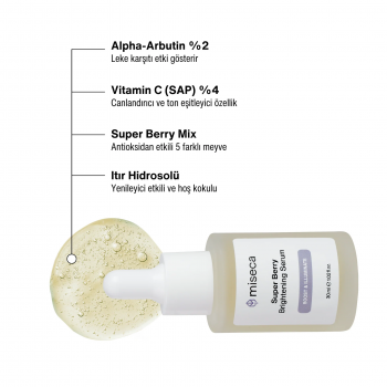 Super Berry Canlandırıcı ve Ton Eşitleyici Arbutin Serum 30 ml