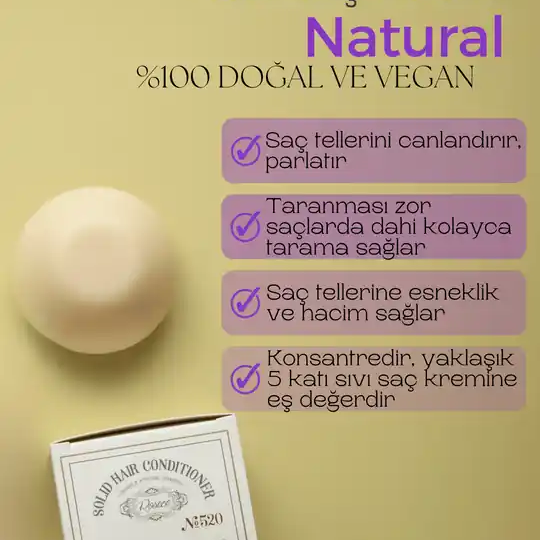 Katı Saç Kremi Keratin Bar-Tüm Saç Tipleri için