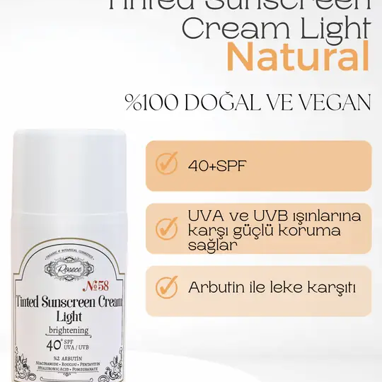 Renkli Güneş Kremi 40+SPF Light
