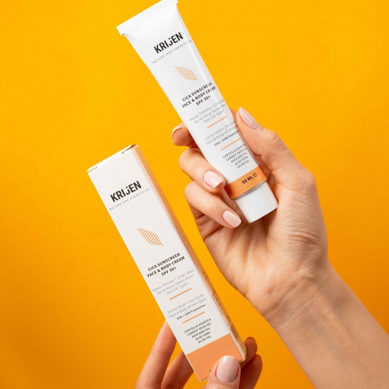 30+ SPF Güneş Koruyucu CICA Yüz ve Vücut Kremi | Çinko Minerali + Aloe Vera + Doğal Yağlar
