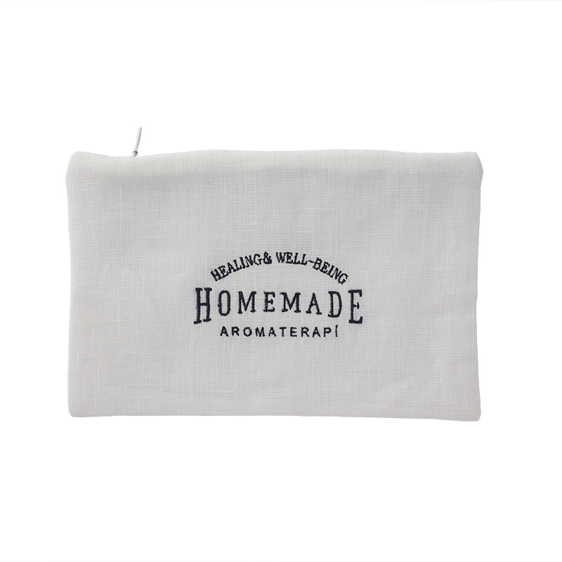 Homemade Keten Makyaj Çantası