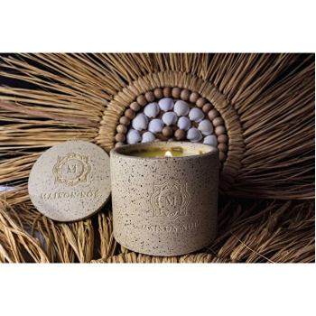 Maison Noe Sand & Soil Klasik Mum ve Mum Kabı – Büyük Boy (380 ml)