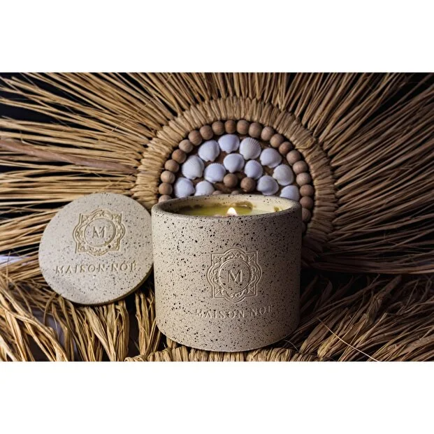 Maison Noe Sand & Soil Klasik Mum ve Mum Kabı – Büyük Boy (380 ml)