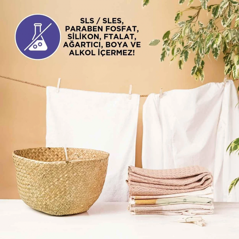 Doğal Zeytinyağlı Bebek Çamaşır Yıkama Sıvısı 1,5 lt 25 Yıkama