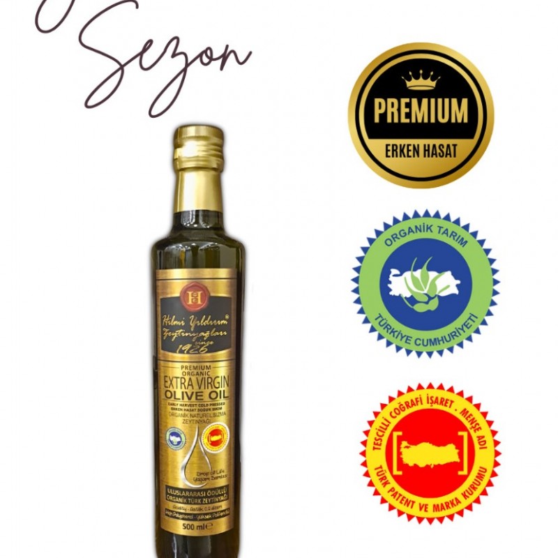 Erken Hasat Soğuk Sıkım Natürel Sızma Zeytinyağı 500 ml