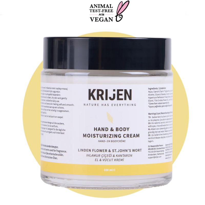 Ihlamur & Kantaron El ve Vücut Kremi | E Vitamini + Hindistan Cevizi Yağı + Shea Butter