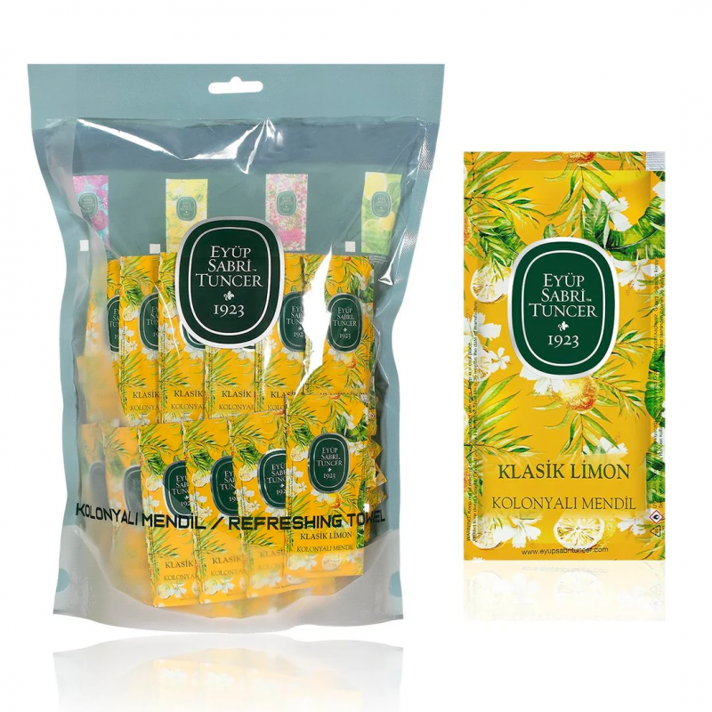 Klasik Limon Kolonyalı Mendil 150'li (Küçük Boy)