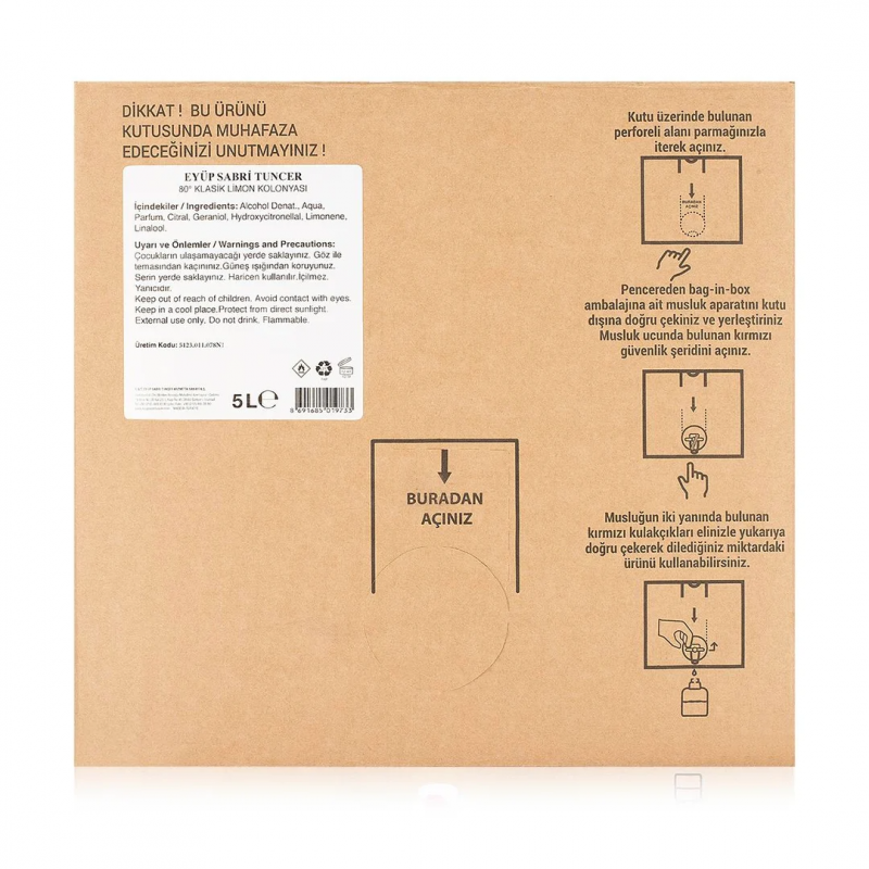 Klasik Limon Kolonyası 5 lt - Bag in Box