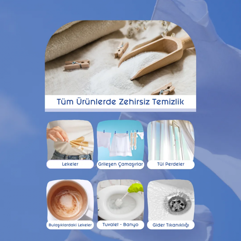 Doğal Leke Çıkarıcı Çamaşır Suyu Tozu 400gr