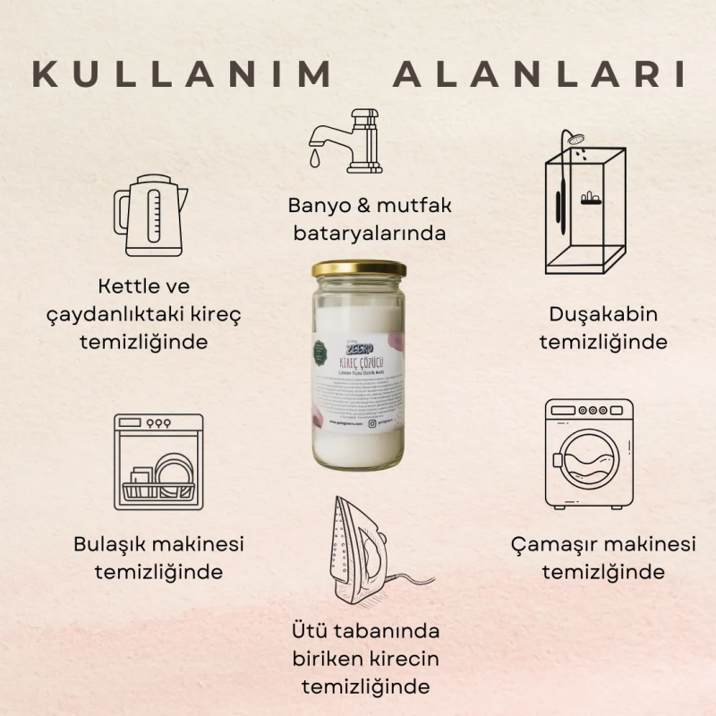 Kireç Çözücü & Bulaşık Makinesi Temizleyici  (Limon Tuzu) - 400 gr