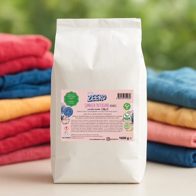 Renkli Çamaşırlar İçin Doğal Konsantre Çamaşır Deterjanı - Bitkisel & Mineral Kaynaklı - 40 Yıkama