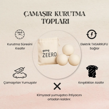 Çamaşır Kurutma Topları - %100 Yün